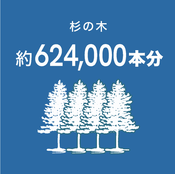杉の木　役624,000万本